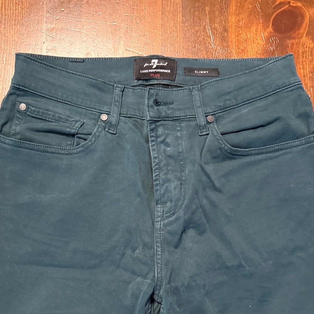 7 For All Mankind Hunter Green Jeans